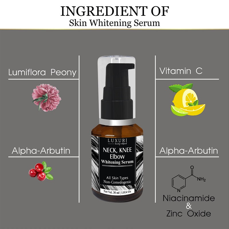 Neck, Knee & Elbow Whitening Serum - 30ml