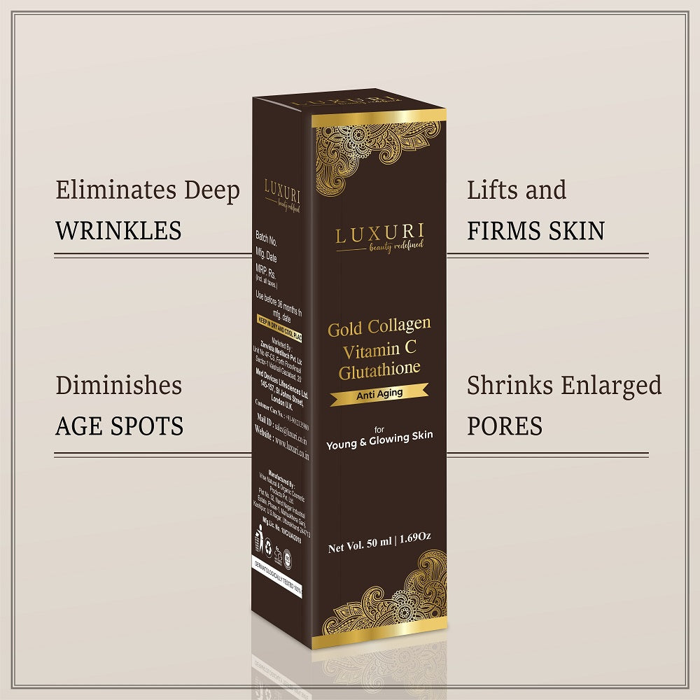 Gold Collagen Vitamin C Anti Aging Serum - 50ml