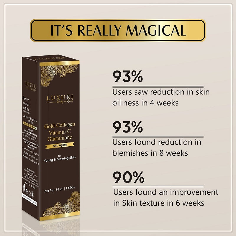 Gold Collagen Vitamin C Anti Aging Serum - 50ml