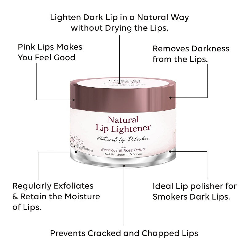 Natural Lip Lightener With Beetroot & Rose Petals - 25gm